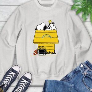 Los Angeles Chargers Snoopy Woodstock Peanuts NFL Football Christmas Sweatshirt